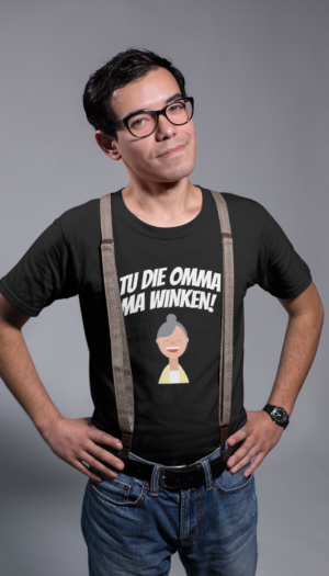 Tu die OMMA ma WINKEN! | T-Shirt Schwarz