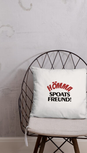 Hömma Spoatsfreund | Stoffkissen Weiß