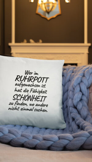Ruhrpott meine Heimat | Stoffkissen Weiß
